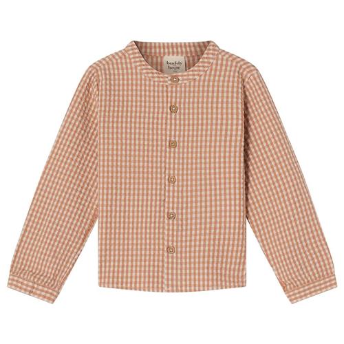 Buddy & Hope August Ternet Skjorte Carrot 86/92 cm  Orange.  86/92 cm  Drenge, Piger