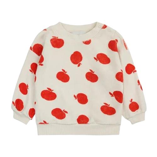 Bobo Choses Poma Mønstret Baby Sweatshirt Naturhvid 3 months  Creme  3 måneder  Drenge, Piger