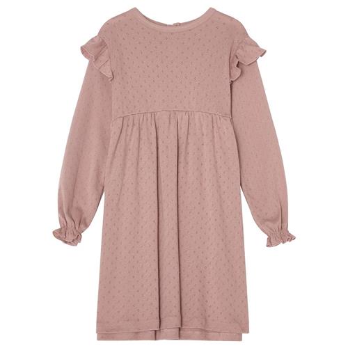 Buddy & Hope GOTS Hedda Pointelle-kjole Pink Mauve 74/80 cm  Lyserød  74/80 cm  Piger