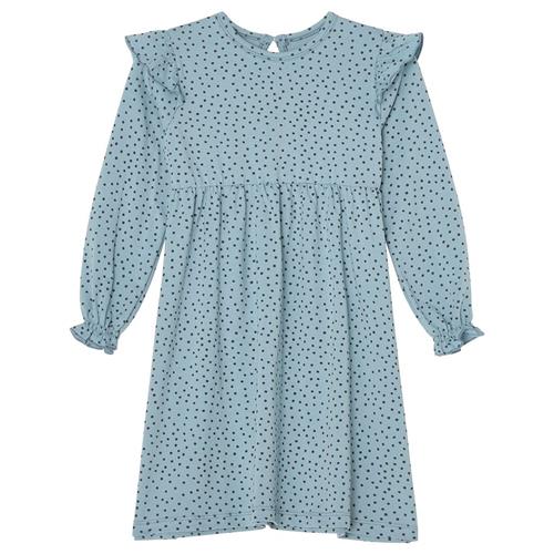 Buddy & Hope Hedda Frill Kjole med Blue Dots 86/92 cm  Blå Prikker 86/92 cm  Piger