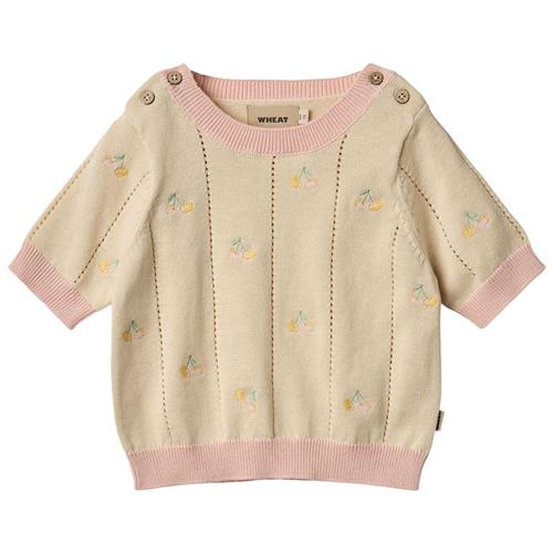 Wheat GOTS Malvina Strikket Top Sandshell 68 cm  Beige  68 cm  Piger