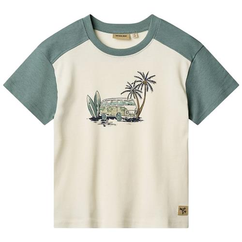 Wheat GOTS Hector T-shirt Ivory 104cm  Creme  104 cm  Drenge