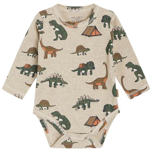 Hust&Claire GOTS Buster Babybody Beige Melange 62 cm  Beige  62 cm  Drenge
