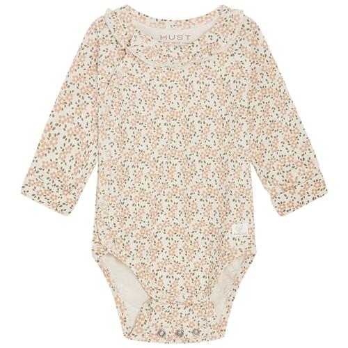 Hust&Claire GOTS Bing Blomstret Wrap Body Oat Milk 74 cm  Creme  74 cm  Piger