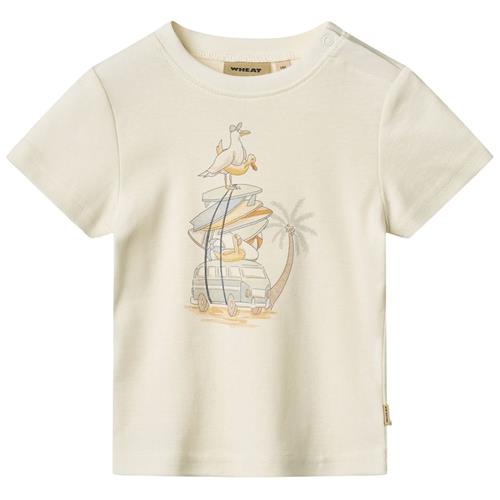 Wheat GOTS Ricco T-shirt Ivory 68 cm  Creme  68 cm  Drenge