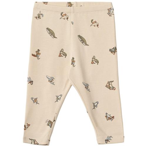 Wheat GOTS Silas Jersey-bukser Beach Friends 68 cm  Creme  68 cm  Drenge, Piger