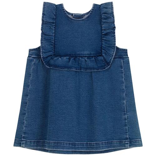 Petit Bateau Denim-kjole Bleu Delave 36 months  Blå  36 måneder  Piger