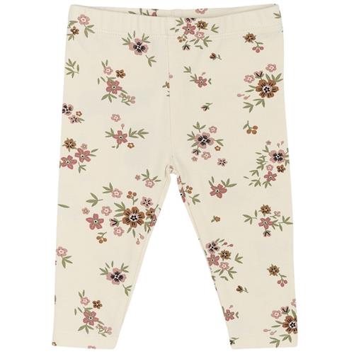 The New Siblings GOTS Olympia Leggings White Swan Aop White Swan  56 cm  Hvid  56 cm  Piger