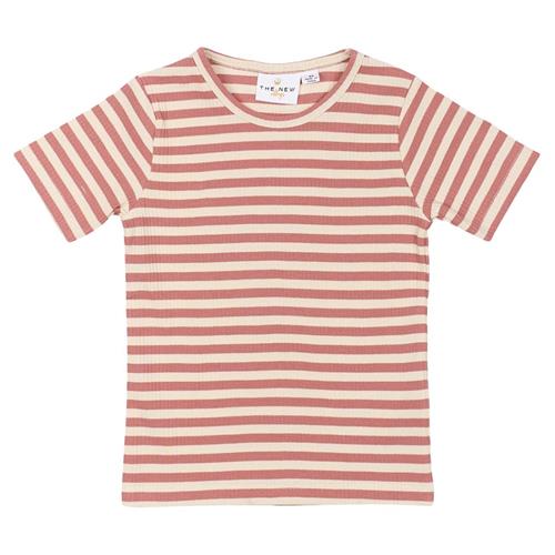 The New Siblings GOTS Uni Tee Old Rose Striped Old Rose Striped 86 cm  Lyserød  86 cm  Piger