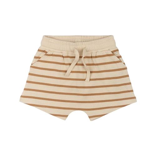 The New Siblings GOTS Nat Uni Shorts Indian Tan Striped Indian Tan Striped 98 cm  Brun  98 cm  Drenge, Piger