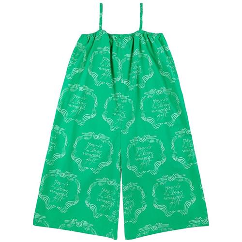 Bobo Choses Ribbon Gift All Over Vævede Dungarees Green 6-7 Y  Grøn  6-7 år  Piger