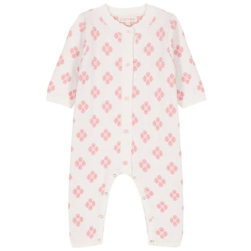 Louise Misha Helene Strikket Body Floral Jaqcuard 9 months  Lyserød  9 måneder  Piger