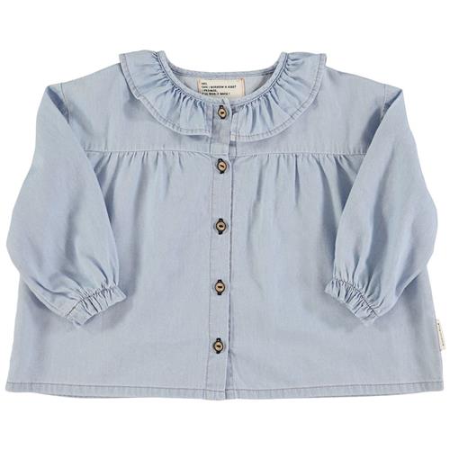 Piupiuchick Bluse Light Blue Chambray 10 Y  Blå  10 år  Piger