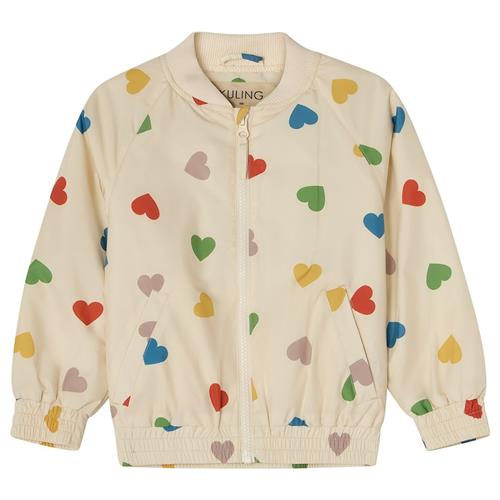 Kuling Vadstena Bomberjakke Rainbow Hearts 104cm  Hvid  104 cm  Drenge, Piger