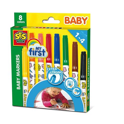SES Creative Baby Filtspidsmarkører Yellow-1-4 Y  Gul  1-4 år  Drenge, Piger