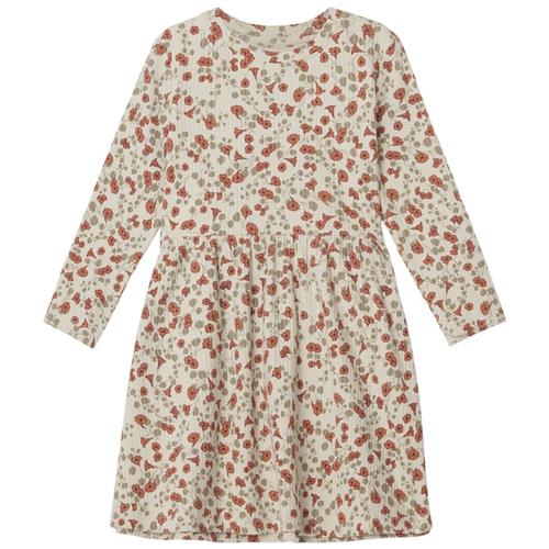 garbo&friends Mønstret Ribbet Baby-kjole Royal Cress 86/92 cm      Piger