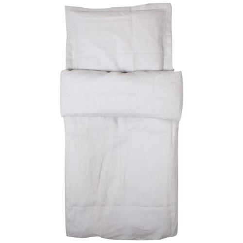 NG Baby Sengesæt linned barnevogn/vugge Light Grey One Size      Drenge, Piger