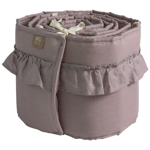 NG Baby Bumper sengetøj med flæse Dust Pink One Size      Piger