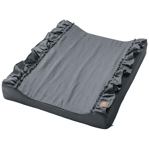 NG Baby Ændring af puslepude med flæse Graphite Grey One Size      Drenge, Piger