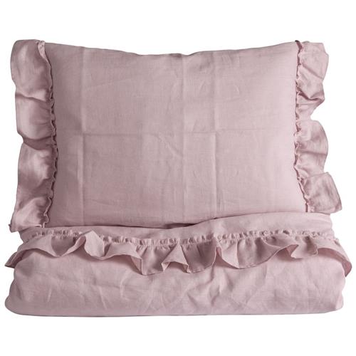NG Baby Sengesæt til vugge/børneseng med flæse Rose One Size      Drenge, Piger