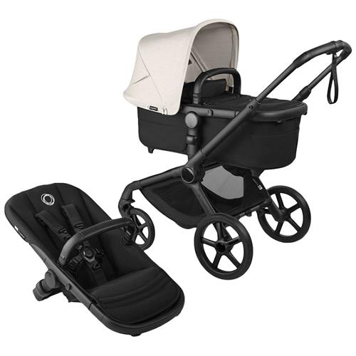 Bugaboo Bugaboo Fox 5 Renew Complete Vugge Og Sæde Klapvogn Black / Heritage Black / Misty White One Size  Sort  One Size  Drenge, Piger