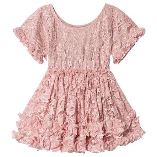 DOLLY by Le Petit Tom Lacy Frilly Dress Kjole Pink Newborn    nyfødt  Piger