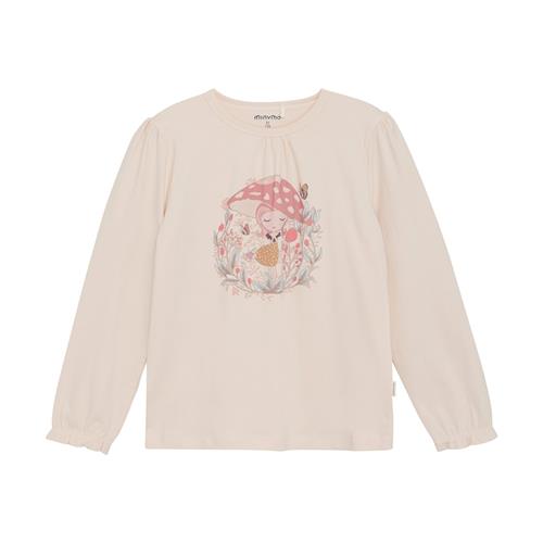 Minymo GOTS Langærmet T-shirt Sandshell  92 cm    92 cm  Piger