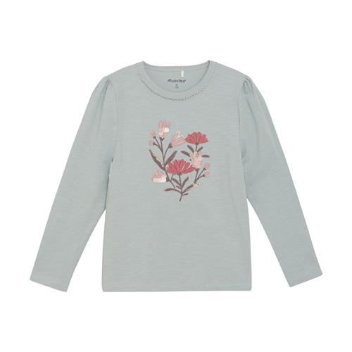 Minymo Langærmet T-shirt Puritan Gray  122 cm    122 cm  Piger