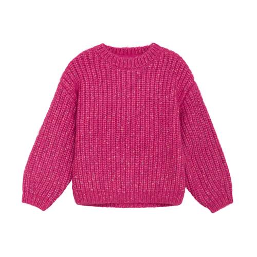 Minymo Strikket Sweater Fuchsia Fedora  122 cm    122 cm  Piger