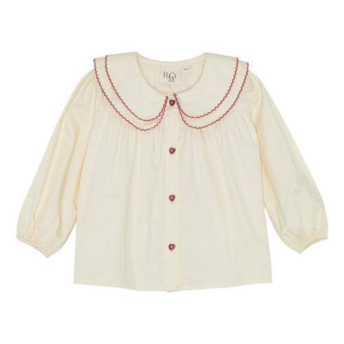 Flöss Darling Bluse Soft White  Soft White-104 cm  Hvid  104 cm  Piger