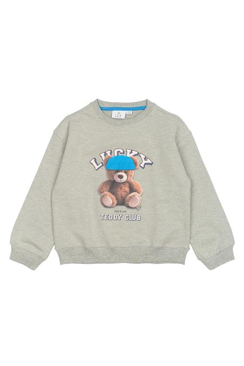 The New Pendra Sweatshirt Light Grey Melange  Light Grey Melange 7-8 Y  Grå  7-8 år  Piger