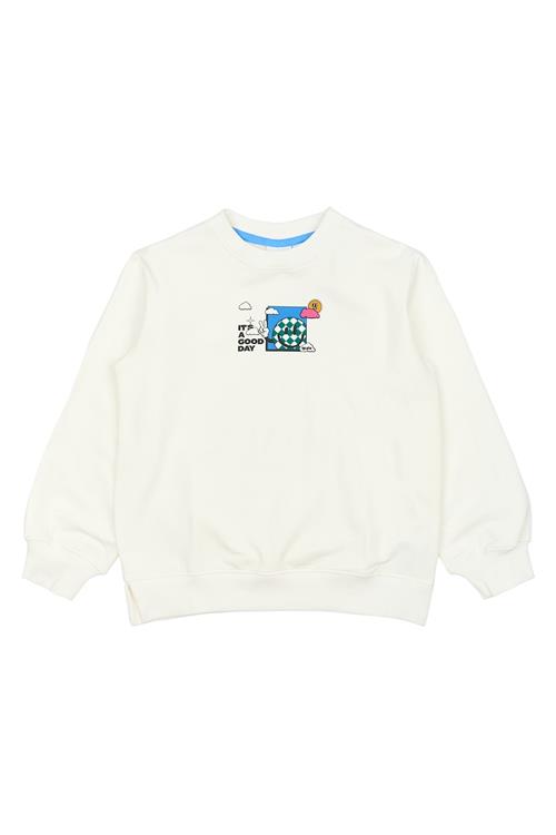 The New GOTS Phillip Sweatshirt Cloud Dancer  Cloud Dancer 9-10 Y  Hvid  9-10 år  Drenge