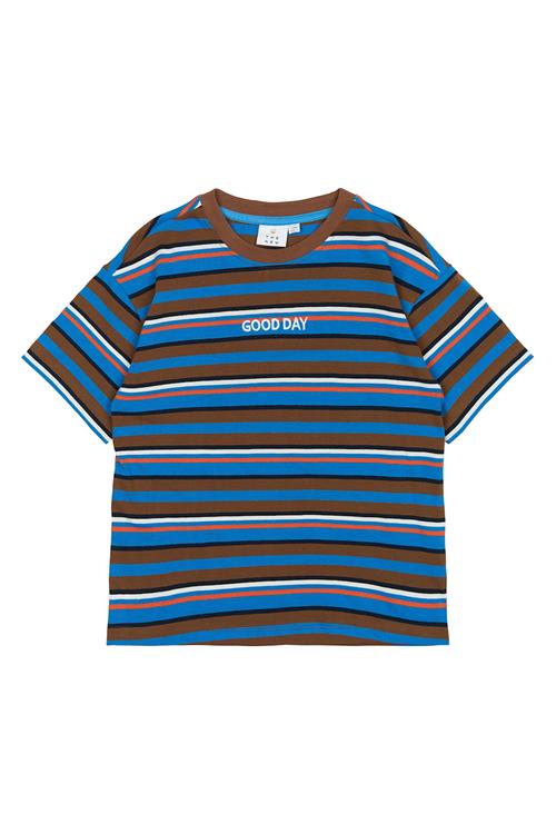 The New GOTS Picky T-shirt Toffee Striped  Toffee Striped 7-8 Y  Brun  7-8 år  Drenge
