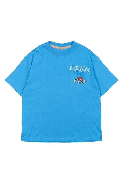The New GOTS Pauli T-shirt Campanula  Campanula 9-10 Y  Blå  9-10 år  Drenge
