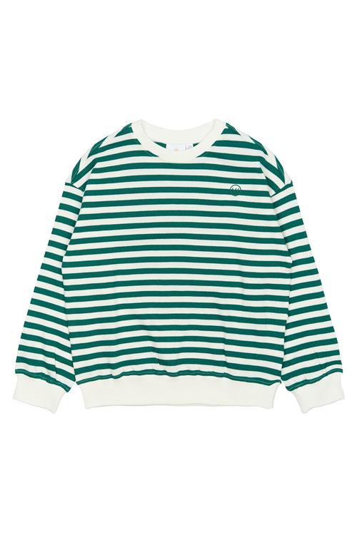 The New GOTS Nero Sweatshirt Alpine Green Striped  Alpine Green Striped 9-10 Y  Grøn  9-10 år  Drenge