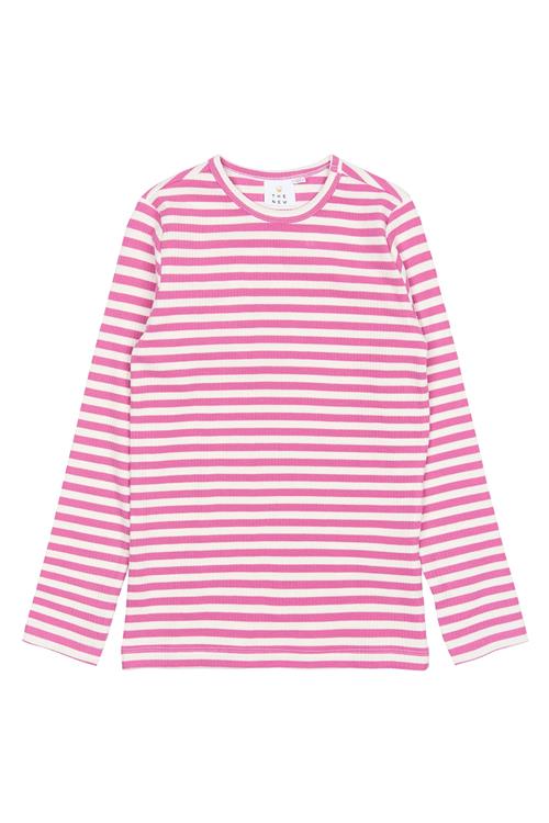 The New GOTS Moore Langærmet T-shirt Ibis Rose Striped  Ibis Rose Striped 3-4 Y  Lyserød  3-4 år  Piger