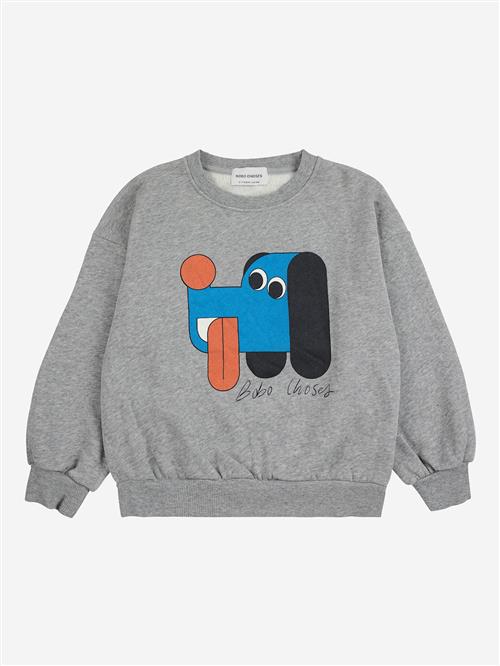 Bobo Choses Doggy Mate Sweatshirt Heather Grey  Heather Grey 8-9 Years  Grå  8-9 år  Drenge