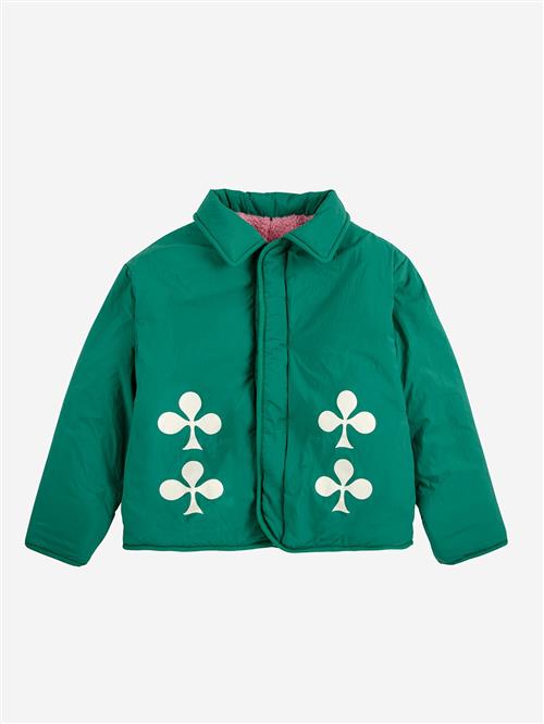 Bobo Choses Clover Vendbar Jakke I Fåreskind Green  Green 10-11 Years  Grøn  10-11 år  Piger