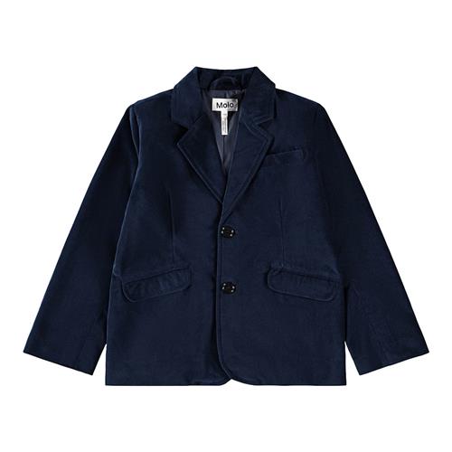 Molo Hieronymus Blazer I Velour Galaxy Blue  Galaxy Blue 128 cm  Marineblå  128 cm  Drenge
