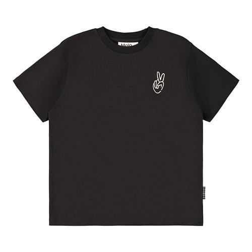 Molo Rodney T-shirt Peaceful Hand  Peaceful Hand 140 cm  Sort  140 cm  Drenge, Piger