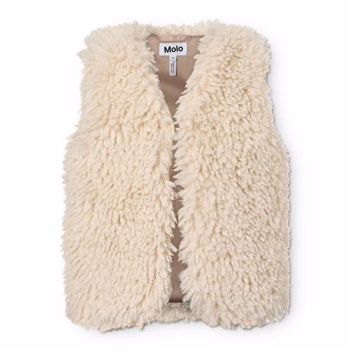 Molo Hatcha Teddy-vest Vanilla  Vanilla 122 cm  Hvid  122 cm  Piger