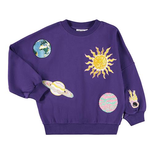Molo Marika Sweatshirt Sparkle Space  Sparkle Space 128 cm  Lilla  128 cm  Piger