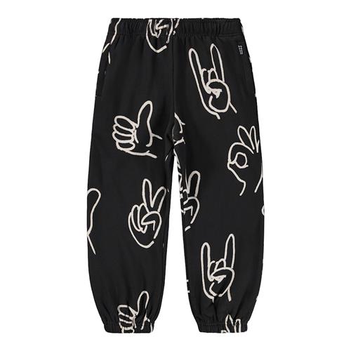 Molo Adan Joggingbukser Drawn Hands  Drawn Hands 128 cm  Sort  128 cm  Drenge, Piger