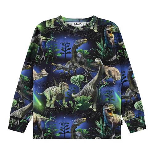 Molo Rill T-shirt Med Lange Ærmer Dinorama  Dinorama 92 cm  Blå  92 cm  Drenge