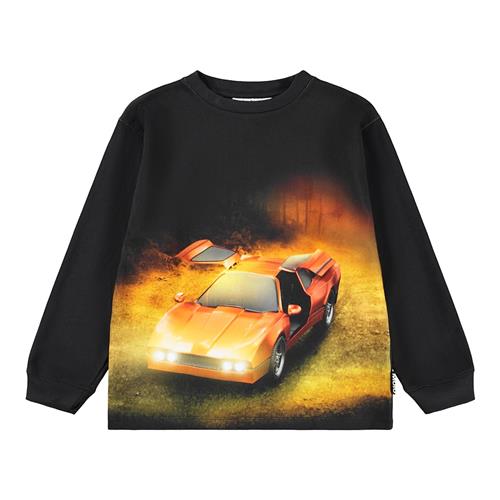 Molo Rube T-shirt Med Lange Ærmer Red Car  Red Car 104 cm  Sort  104 cm  Drenge