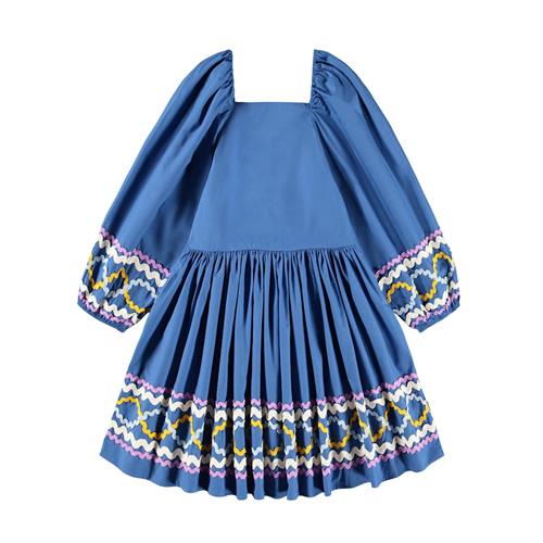 Molo Ciris Kjole Med Lange Ærmer Mystic Blue  Mystic Blue 98/104 cm  Blå  98/104 cm  Piger