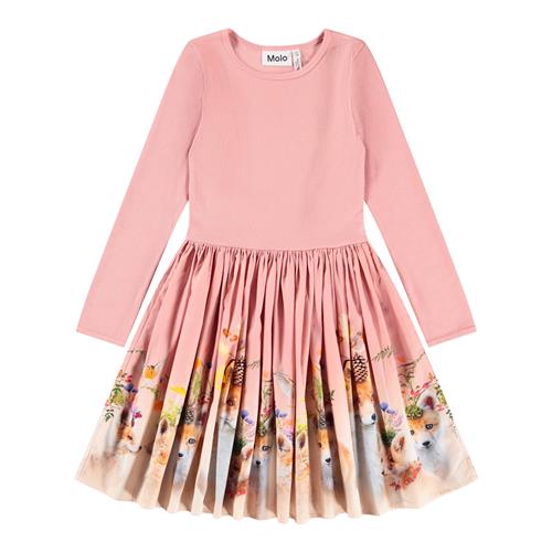 Molo Casie Kjole Med Lange Ærmer Nature Glam  Nature Glam 98/104 cm  Lyserød  98/104 cm  Piger