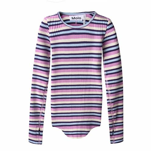 Molo Rochelle Langærmet T-shirt Cosmic Stripe  Cosmic Stripe 110/116 cm  Lyserød  110/116 cm  Piger