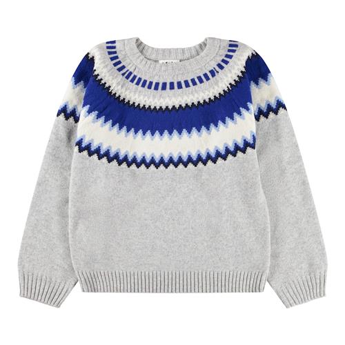 Molo Baes Wool Strikket Sweater Nordic Blues  Nordic Blues 110/116 cm Uld Grå  110/116 cm  Drenge