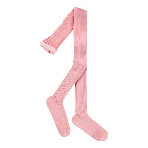 Molo Glitter Ribstrømpe Blush  Blush 62/68 cm  Lyserød  62/68 cm  Piger